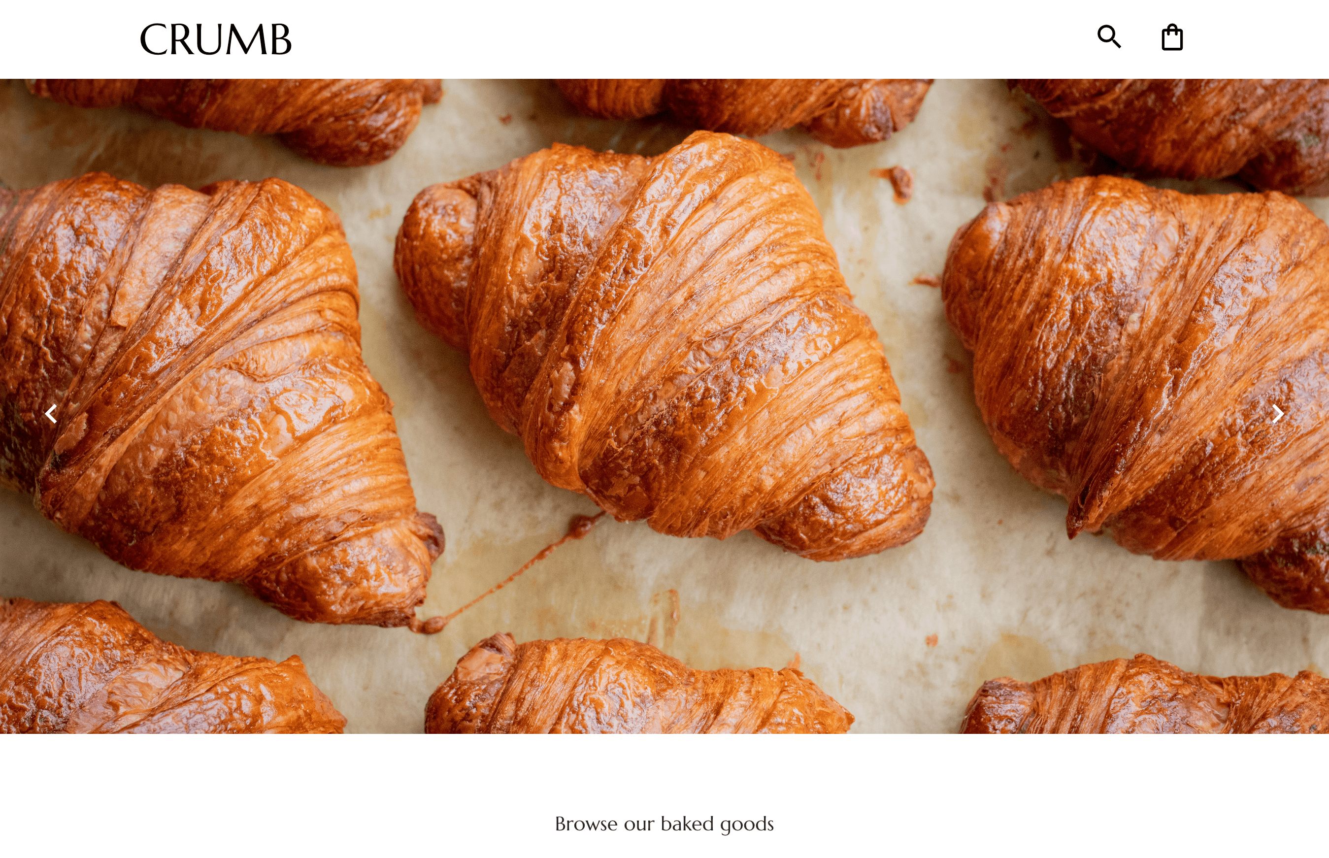 homepage of crumb project